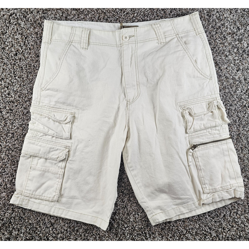 Vintage Iron Co Mens Sz 36 Cargo Shorts Khaki 1990s